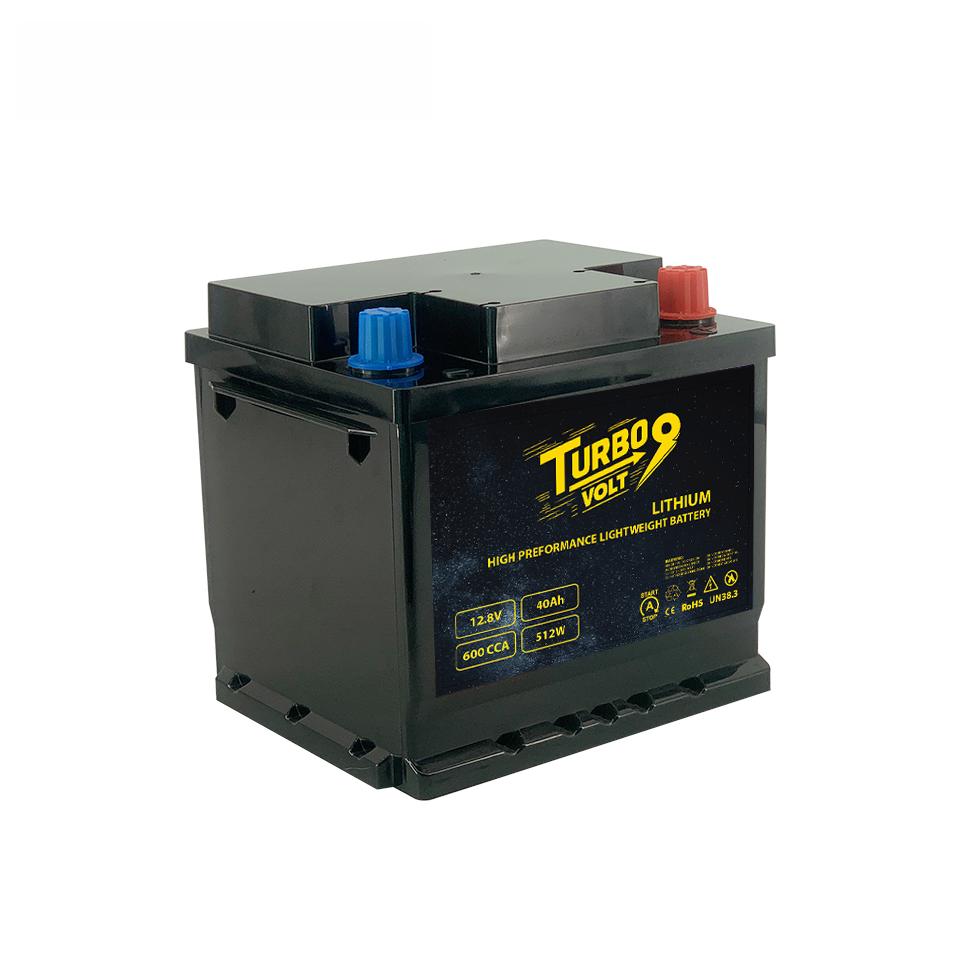 TurboVolt Lithium Car Starting Battery 40Ah 55559 or DIN55 13 Plate Equivalent